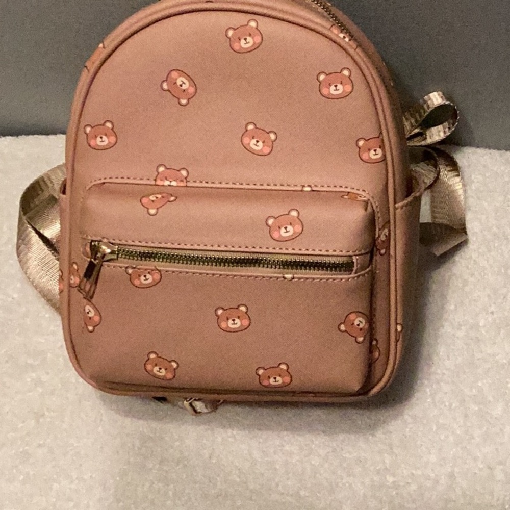 Cute Bear Print Mini Backpack - Picture 11 of 15